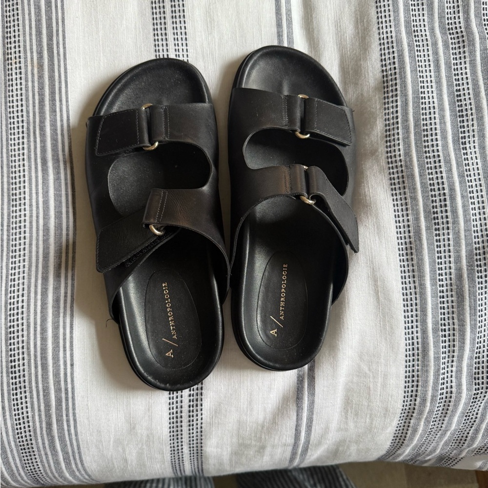 Anthropologie double strap sandals